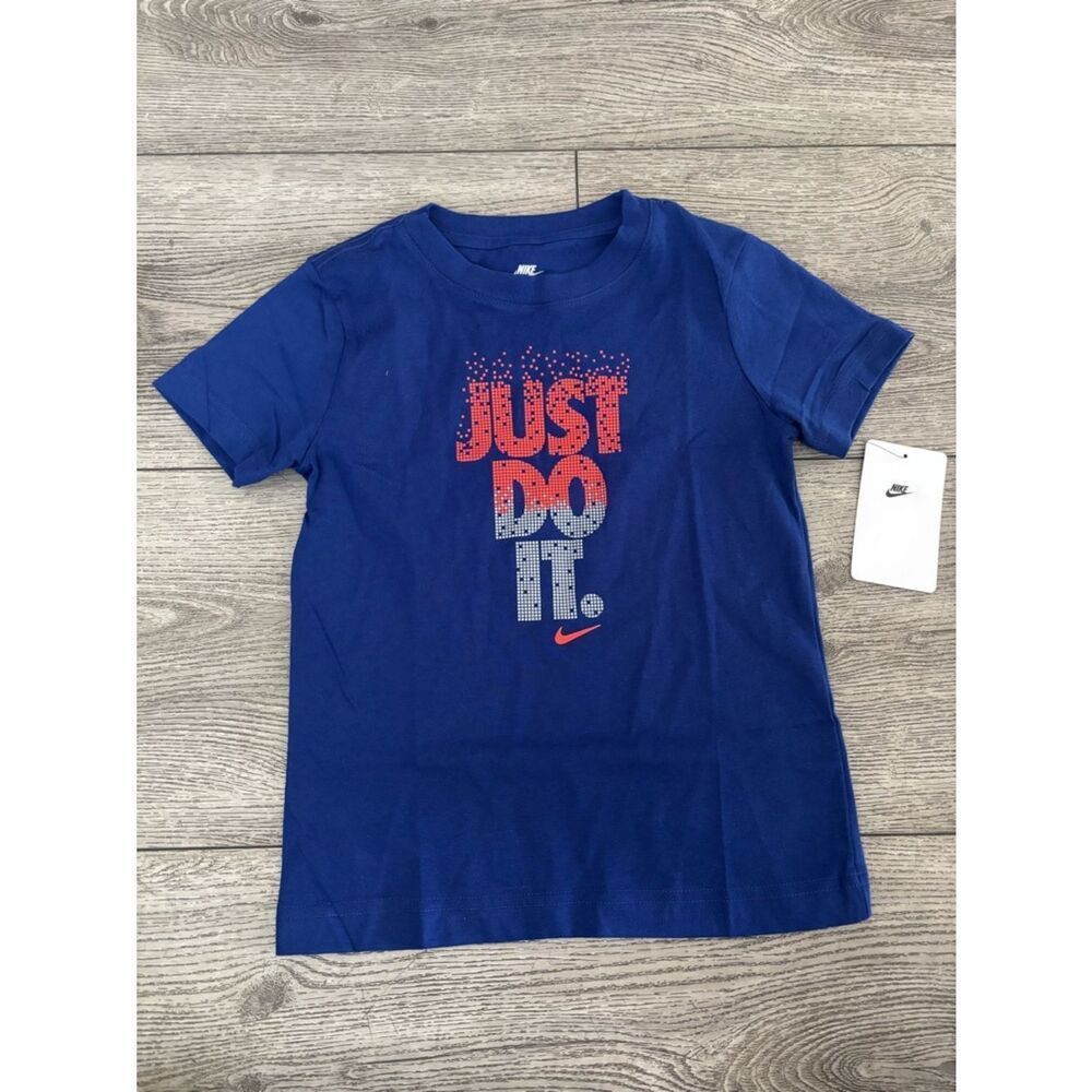 Nike Boys Blue Short-Sleeve 'Just Do It.' Graphic Tee